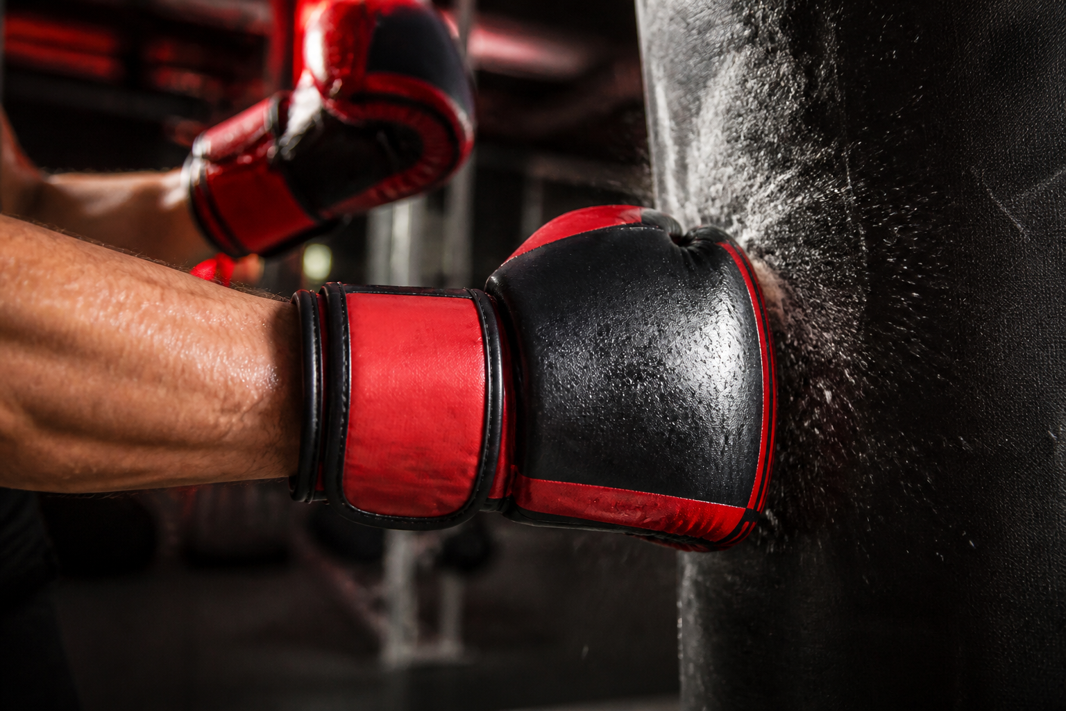 Entraînement de cardio-boxe — travail aux sacs